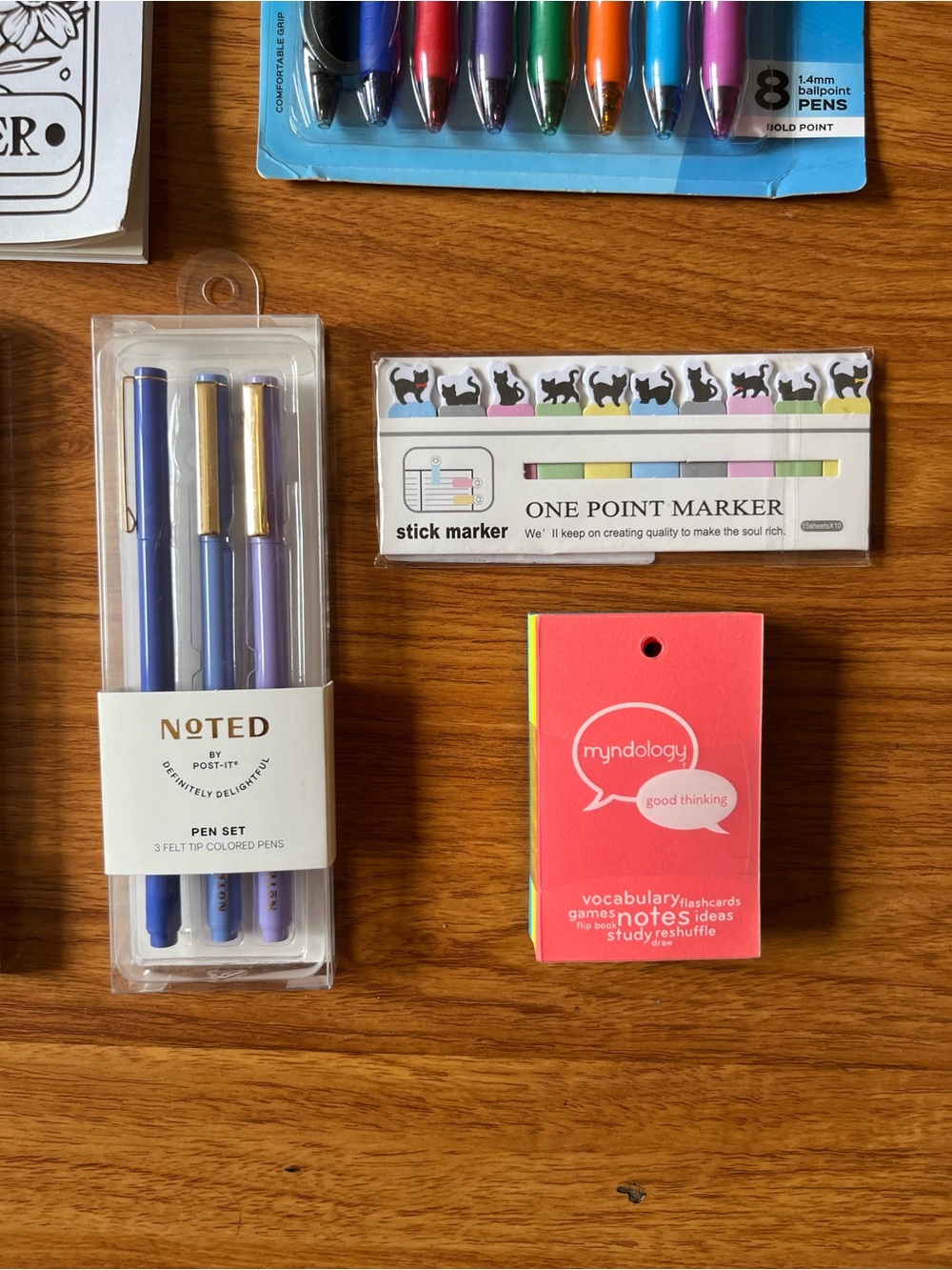 Stationery Bundle Notebook Pens Markers Sticky Notes Flashcards Mixed Lot - Picture 5 of 9